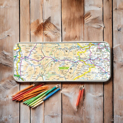 OS Map Metal Pencil Tin  Yorkshire Dales National