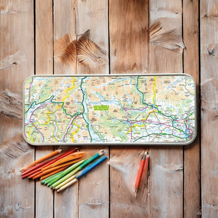 OS Map Metal Pencil Tin  Loch Lomond and The