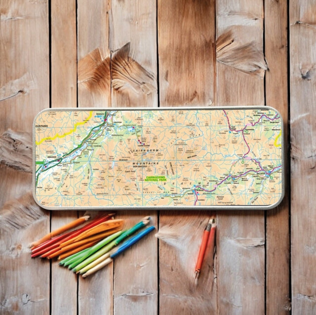 OS Map Metal Pencil Tin  Cairngorms National Park