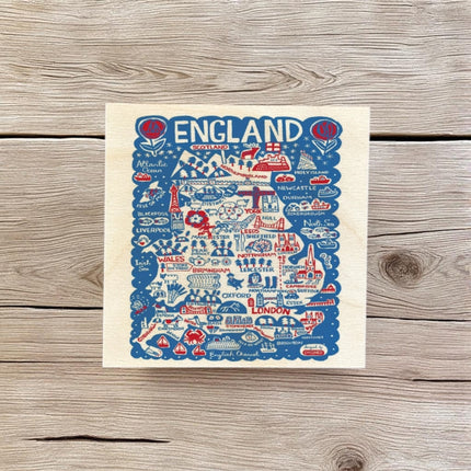 Julia Gash Wooden Coaster  England