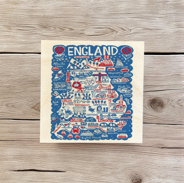 Julia Gash Wooden Coaster  England