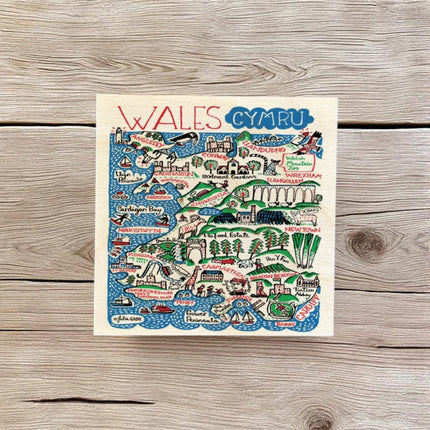 Julia Gash Wooden Coaster  Wales