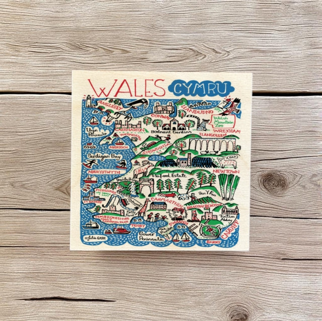 Julia Gash Wooden Coaster  Wales