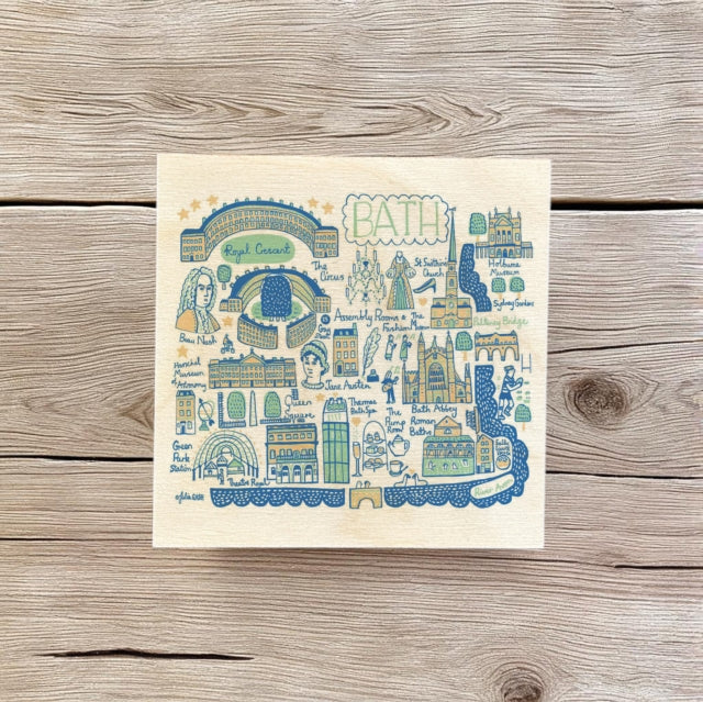Julia Gash Wooden Coaster  Bath