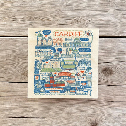 Julia Gash Wooden Coaster  Cardiff