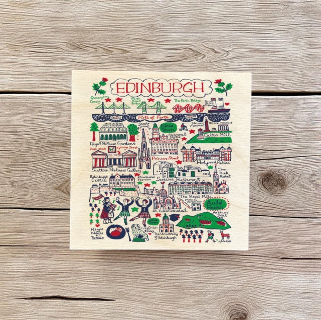 Julia Gash Wooden Coaster  Edinburgh