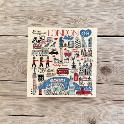 Julia Gash Wooden Coaster  London