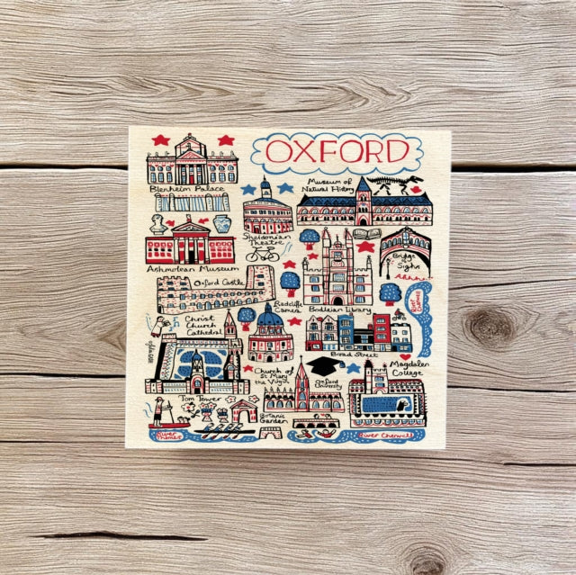 Julia Gash Wooden Coaster  Oxford