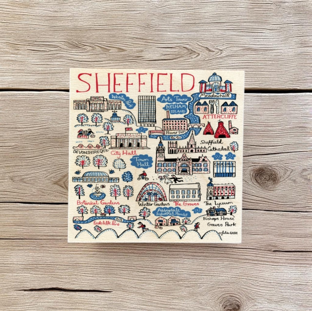 Julia Gash Wooden Coaster  Sheffield