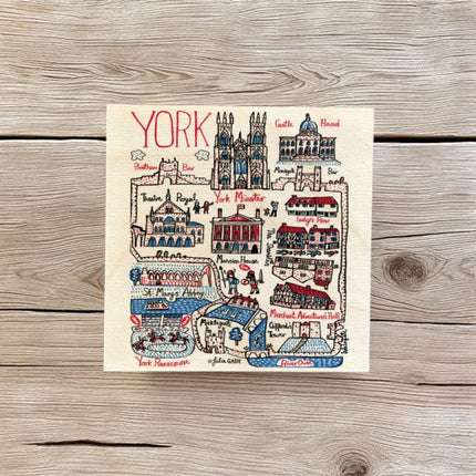 Julia Gash Wooden Coaster  York