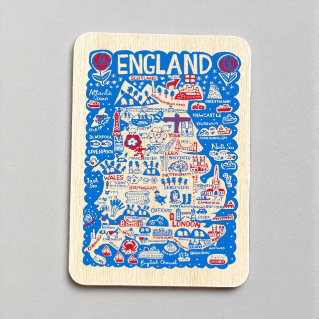 Julia Gash Wooden Magnet  England