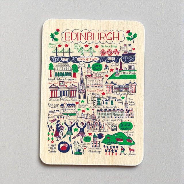 Julia Gash Wooden Magnet  Edinburgh