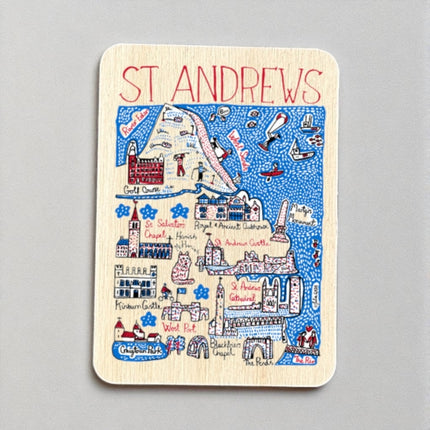 Julia Gash Wooden Magnet  St Andrews