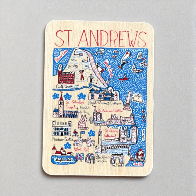 Julia Gash Wooden Magnet  St Andrews