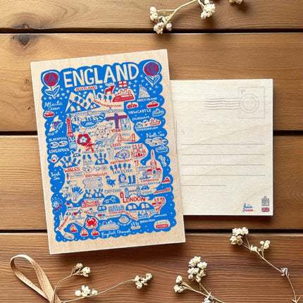 Julia Gash Wooden Postcard  England