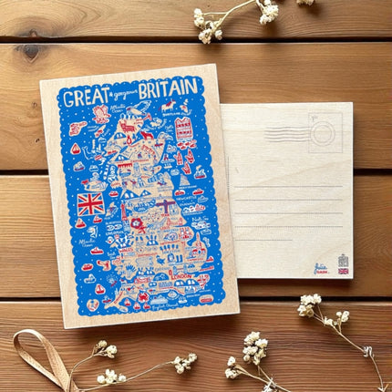 Julia Gash Wooden Postcard  Great Britain