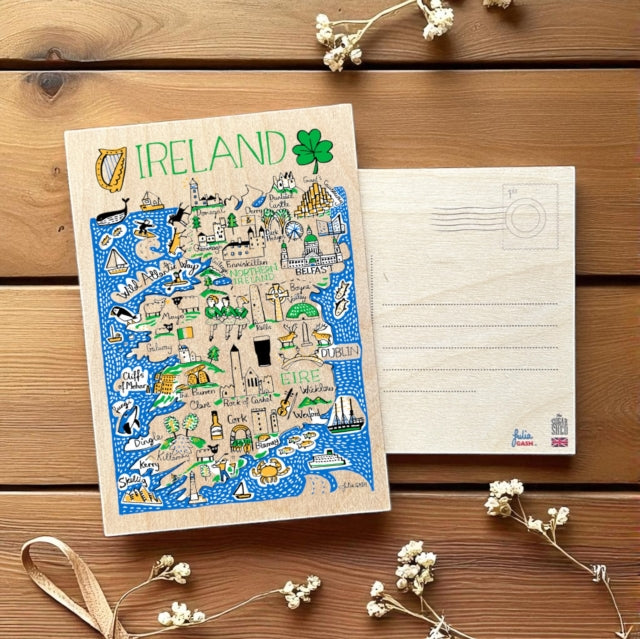Julia Gash Wooden Postcard  Ireland