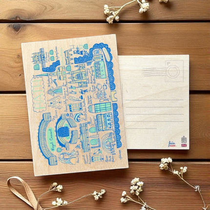 Julia Gash Wooden Postcard  Bath