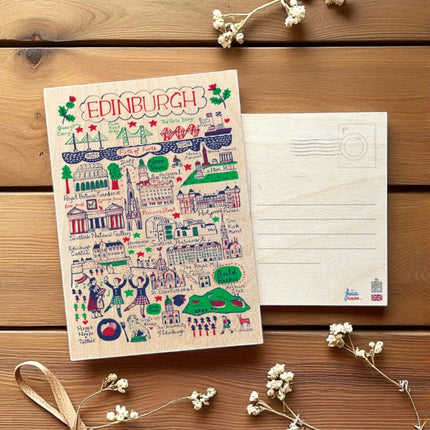 Julia Gash Wooden Postcard  Edinburgh