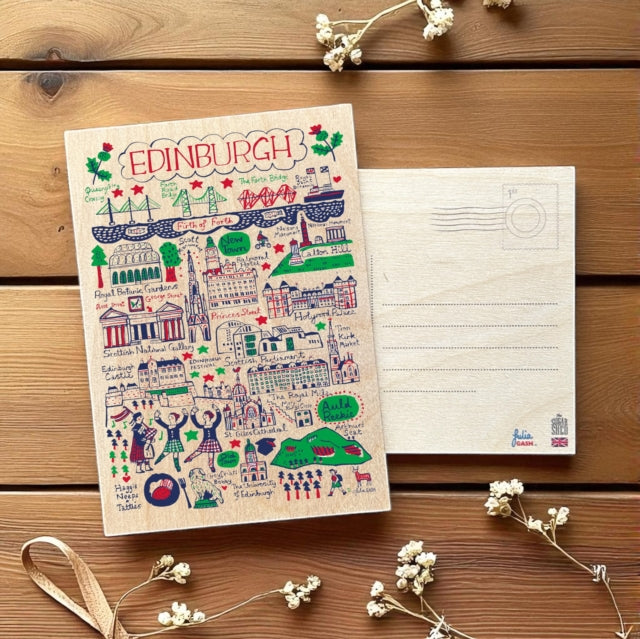 Julia Gash Wooden Postcard  Edinburgh