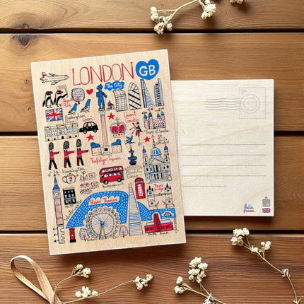 Julia Gash Wooden Postcard  London