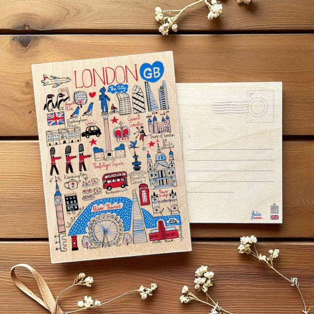 Julia Gash Wooden Postcard  London