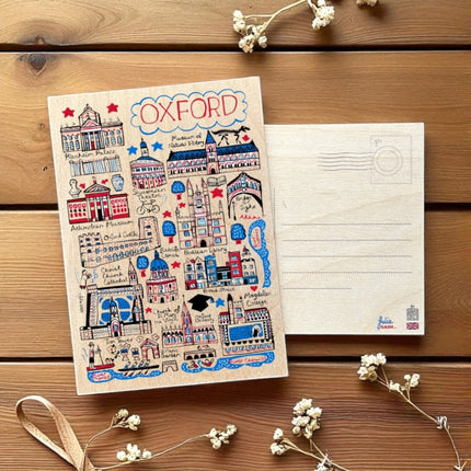 Julia Gash Wooden Postcard  Oxford