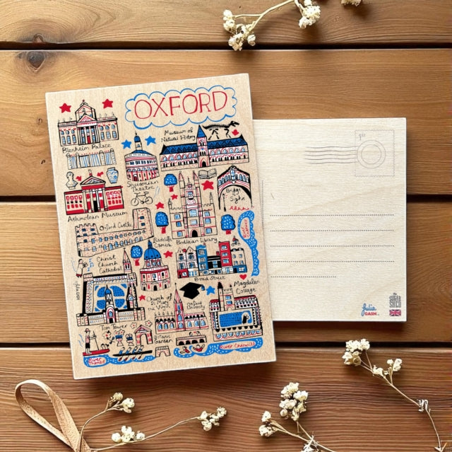 Julia Gash Wooden Postcard  Oxford