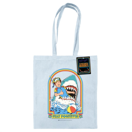 Steven Rhodes Stay Positive Pastel Blue Tote Bag