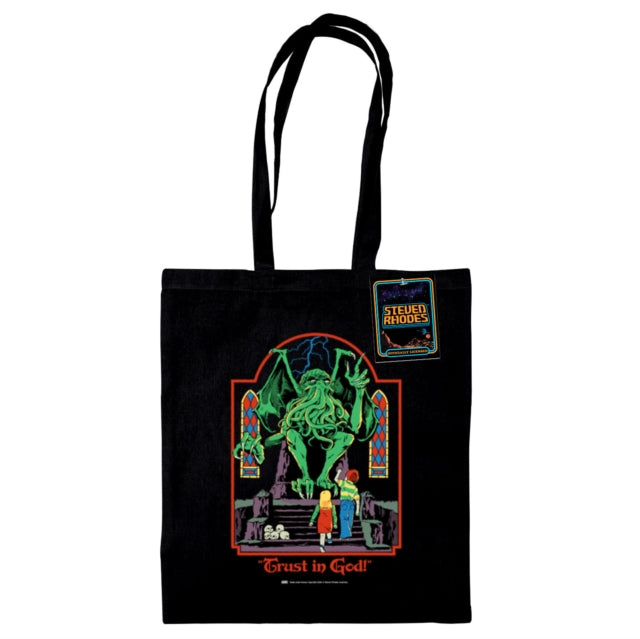 Steven Rhodes Trust In God Black Tote Bag