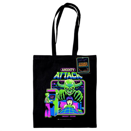 Steven Rhodes Anxiety Attack Black Tote Bag