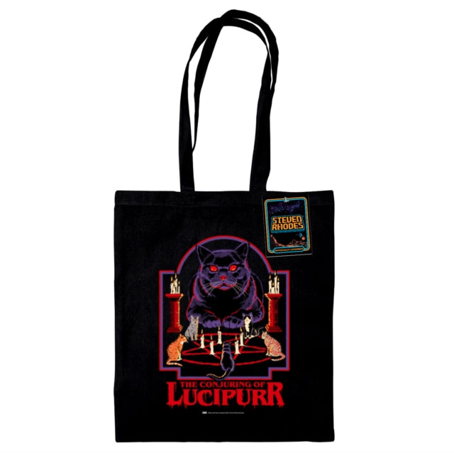 Steven Rhodes Lucipurr Black Tote Bag