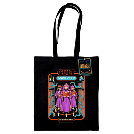 Steven Rhodes Cult Book Club Black Tote Bag