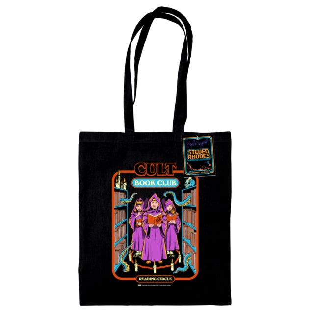 Steven Rhodes Cult Book Club Black Tote Bag