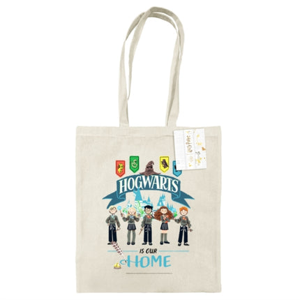 Harry Potter Hogwarts Is Our Home Natural Tote Bag