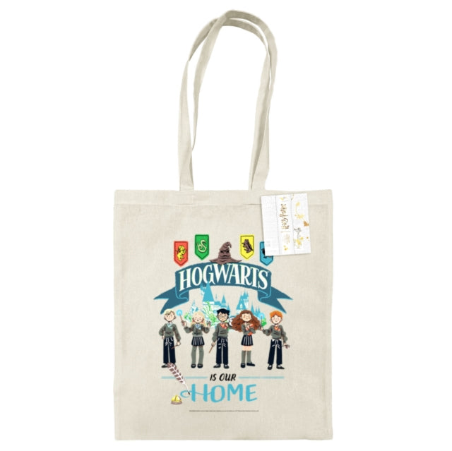 Harry Potter Hogwarts Is Our Home Natural Tote Bag