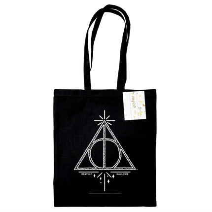 Harry Potter Deathly Hallows Black Tote Bag