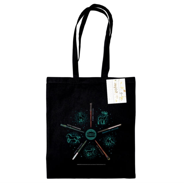 Harry Potter Wands Black Tote Bag