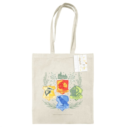 Harry Potter Herbology Crests Natural Tote Bag