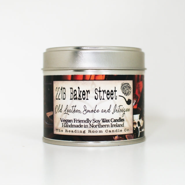 221b Baker Street Scented Soy Candle Old Leather