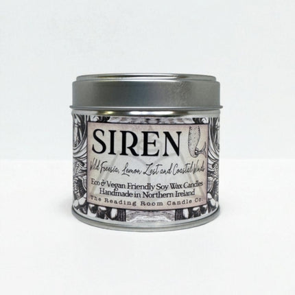 Siren Scented Soy Candle  Wild Freesia Lemon Zest and Coastal Winds