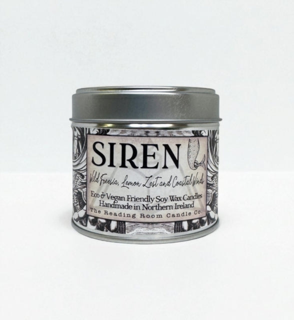 Siren Scented Soy Candle  Wild Freesia Lemon Zest and Coastal Winds
