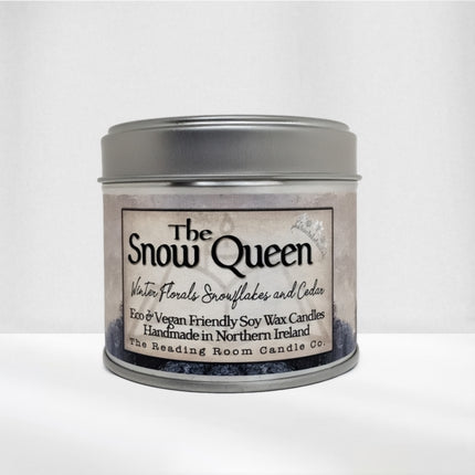 Snow Queen Scented Soy Candle Winter Florals Snowflakes and Cedar
