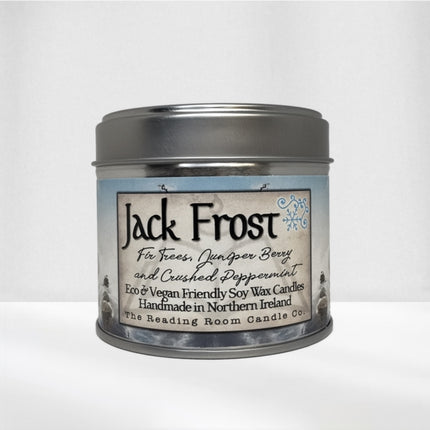 Jack Frost Scented Soy Candle Fir Trees Juniper Berry and Crushed Peppermint