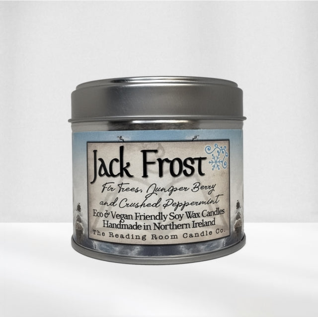 Jack Frost Scented Soy Candle Fir Trees Juniper Berry and Crushed Peppermint