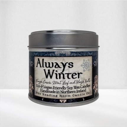 Always Winter Scented Soy Candle Frozen Cassis Mint Leaf and Sleigh Bells