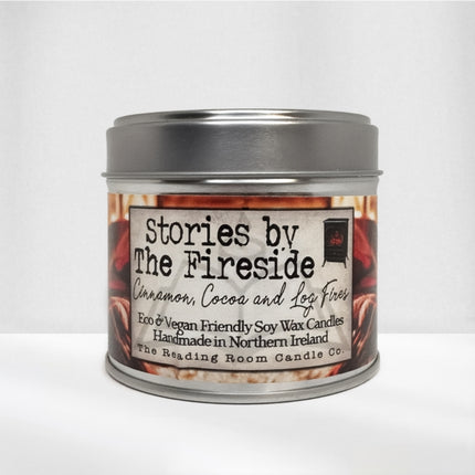 Stories by the Fireside Scented Soy Candle Cinnamon Cooca and Log Fires