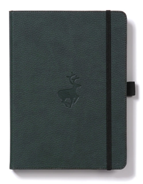 Dingbats A4 Wildlife Green Deer Notebook  Plain