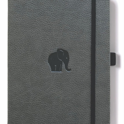 Dingbats A4 Wildlife Grey Elephant Notebook  Lined