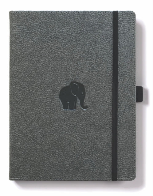 Dingbats A4 Wildlife Grey Elephant Notebook  Lined